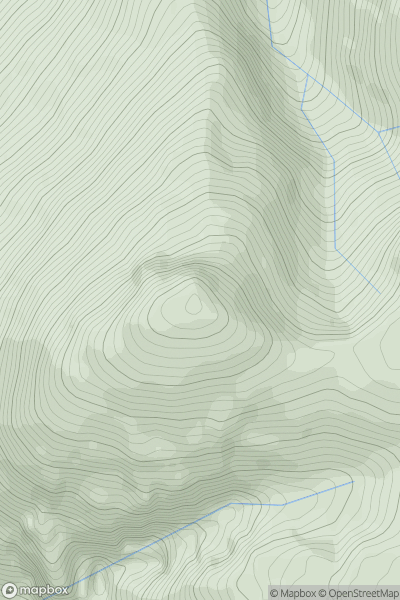 Thumbnail image for Stob Dubh [Glen Etive to Glen Lochy] showing contour plot for surrounding peak